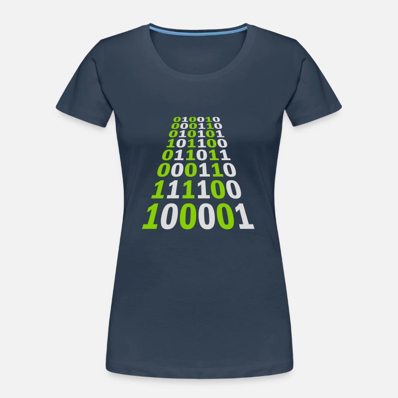 Binär Code Programm Sprache Frauen Premium Bio T-Shirt