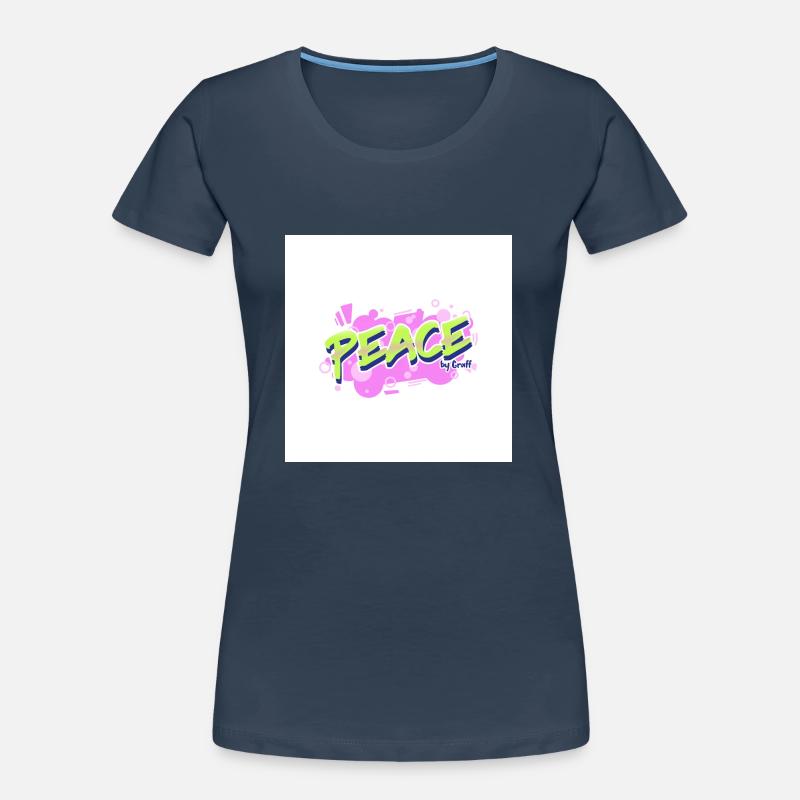 graffiti logo maker featuring bubbly graphics Frauen Premium Bio T-Shirt