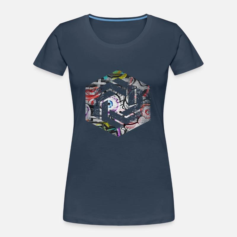 Codage géométrique du programmeur de programmation hexagonale T-shirt bio Premium Femme