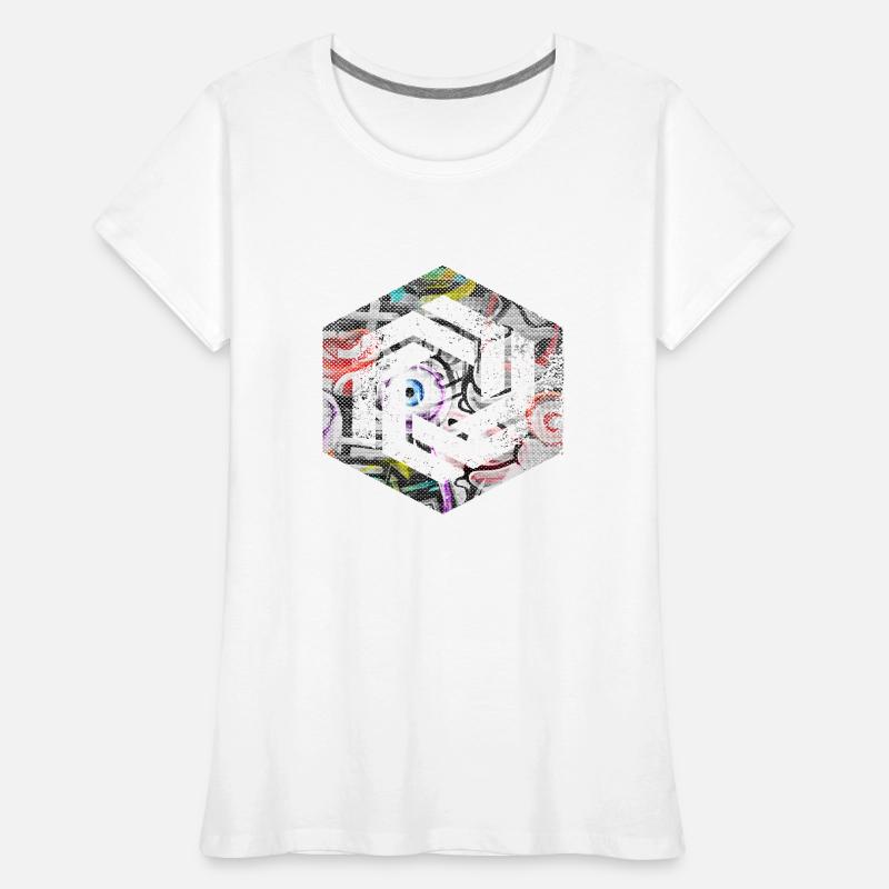 hexagon programming programmer coding geometric Women's Premium Organic T-Shirt