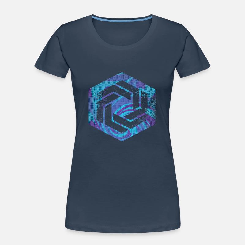 Codage géométrique du programmeur de programmation hexagonale T-shirt bio Premium Femme