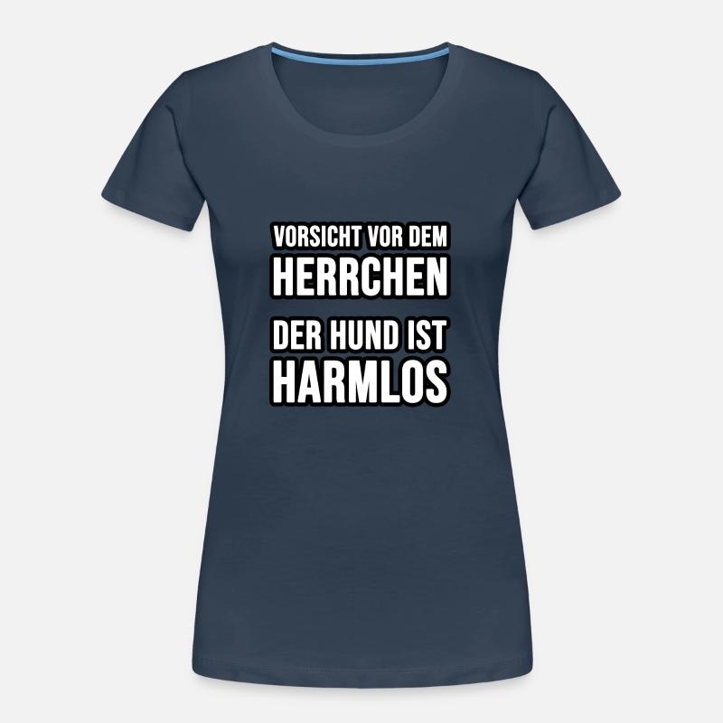 Vorsicht vor dem Frauchen oder Herrchen, der Hund Frauen Premium Bio T-Shirt