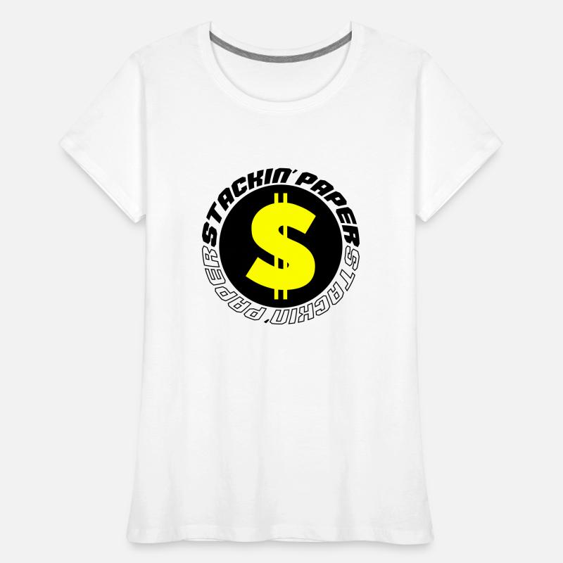 Stackin papir 002 Dame Premium T-shirt af økologisk bomuld