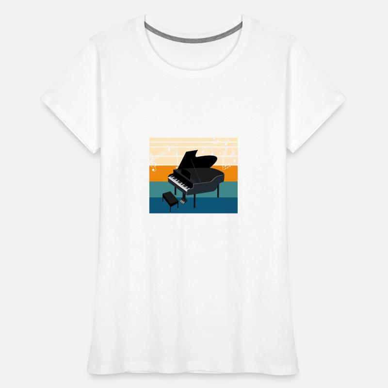 École de piano à queue de musique T-shirt bio Premium Femme