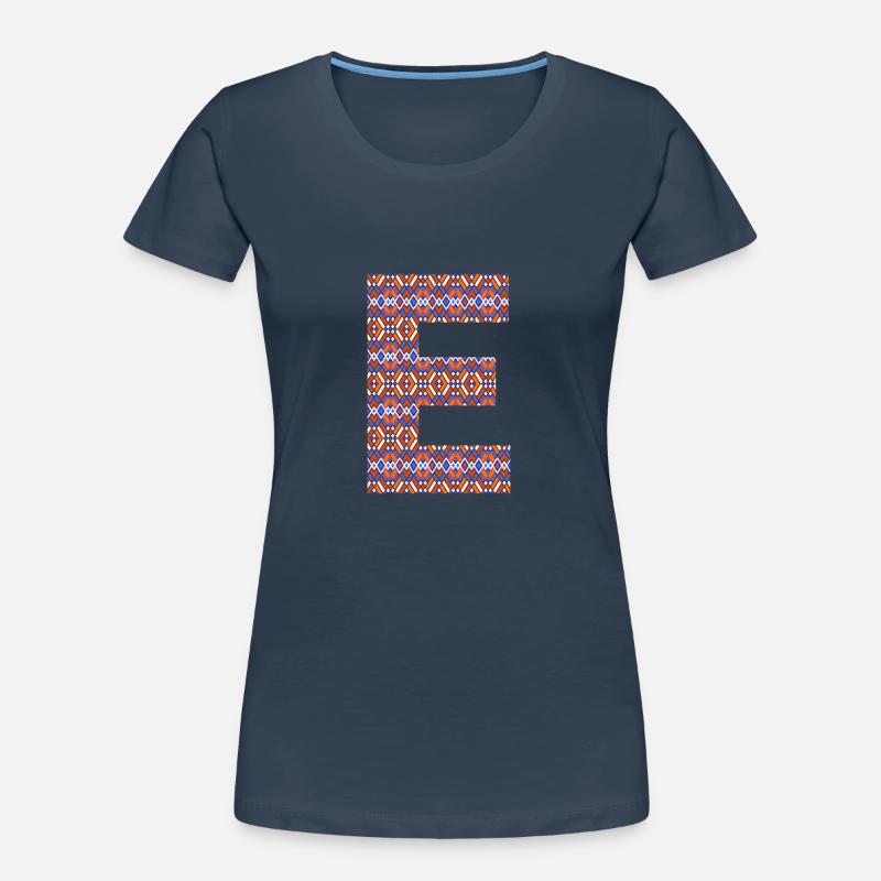 Monogram Letter E- geometric pattern Women's Premium Organic T-Shirt