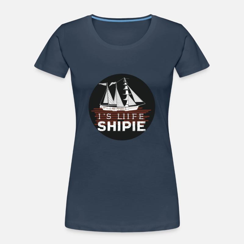 Schiff-Design mit Spruch Frauen Premium Bio T-Shirt
