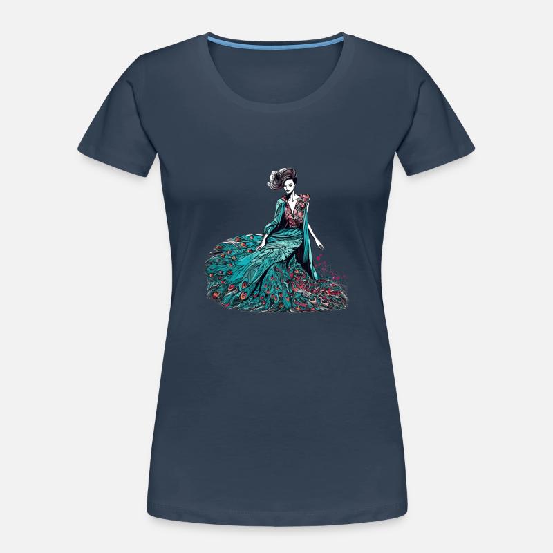 Modedesigner Peacock Frauen Premium Bio T-Shirt