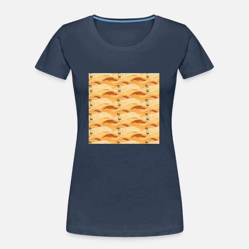 Desert Seamless Pattern Sand Sahara Dunes Arabic Women's Premium Organic T-Shirt