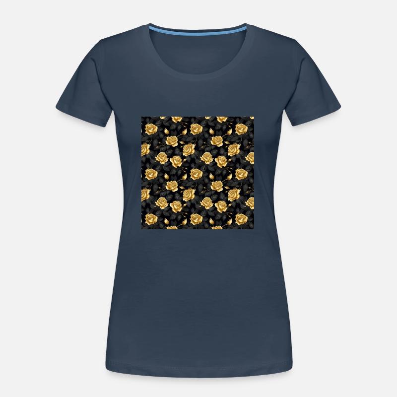 Roses Seamless Pattern Beautiful Elegant Aesthetic Women's Premium Organic T-Shirt