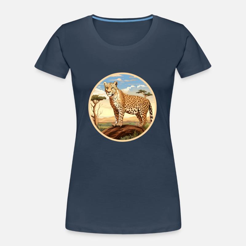 Leopard Frauen Premium Bio T-Shirt
