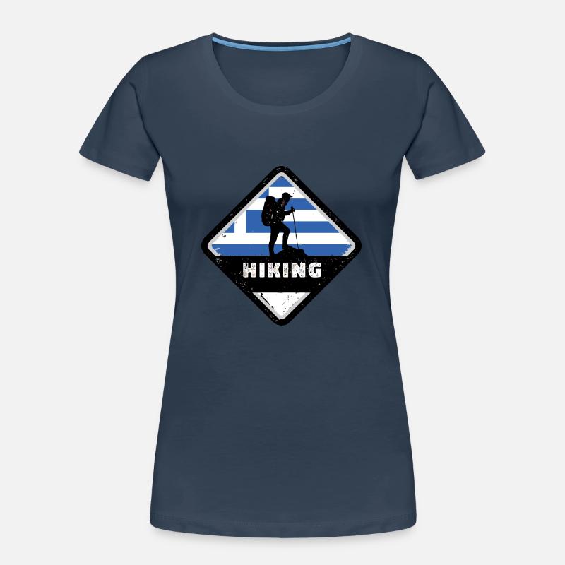Drapeau de la Grèce Hellas Athènes Drapeau de la Grèce T-shirt bio Premium Femme