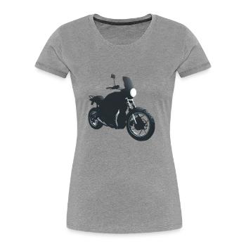 Motorrad Motorcross Motorradfan Motorradfahrer - Frauen Premium Bio T-Shirt -  - Vorne - Mia (176cm)