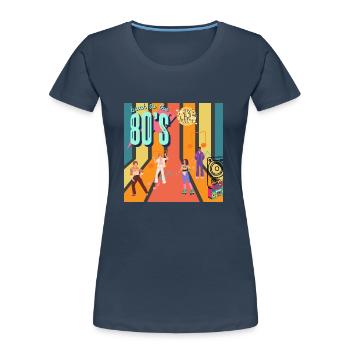 Retro Roller Groove - Women's Premium Organic T-Shirt -  - Front - Mia (176cm)