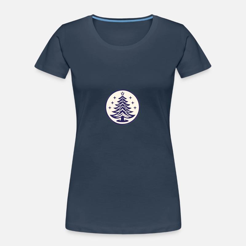 Weihnachtsbaum Emblem Tannenbaum oder Christbaum Frauen Premium Bio T-Shirt