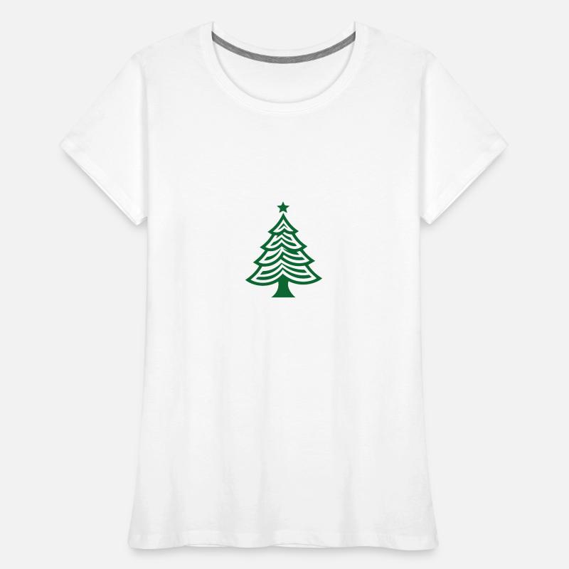 Grüner Weihnachtsbaum Christbaum oder Tannenbaum Frauen Premium Bio T-Shirt