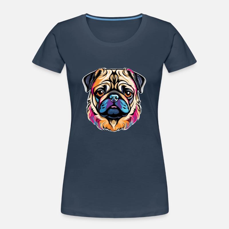 Mops Frauen Premium Bio T-Shirt