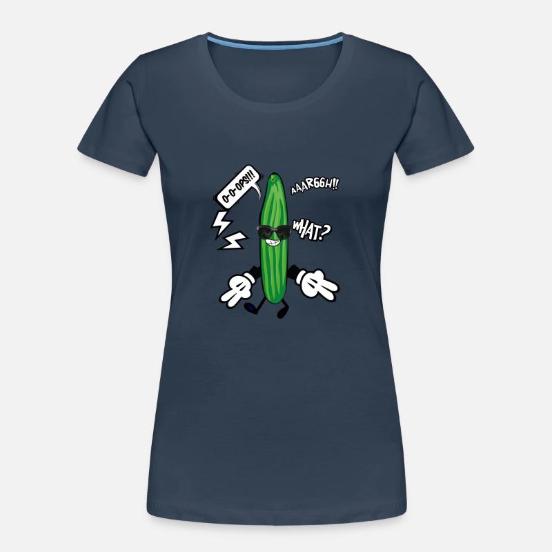 concombre, bande dessinée, comiccucombre, quoi, illustration T-shirt bio Premium Femme