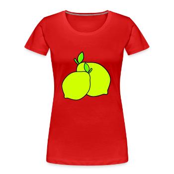zitronen - Frauen Premium Bio T-Shirt -  - Vorne - Mia (176cm)