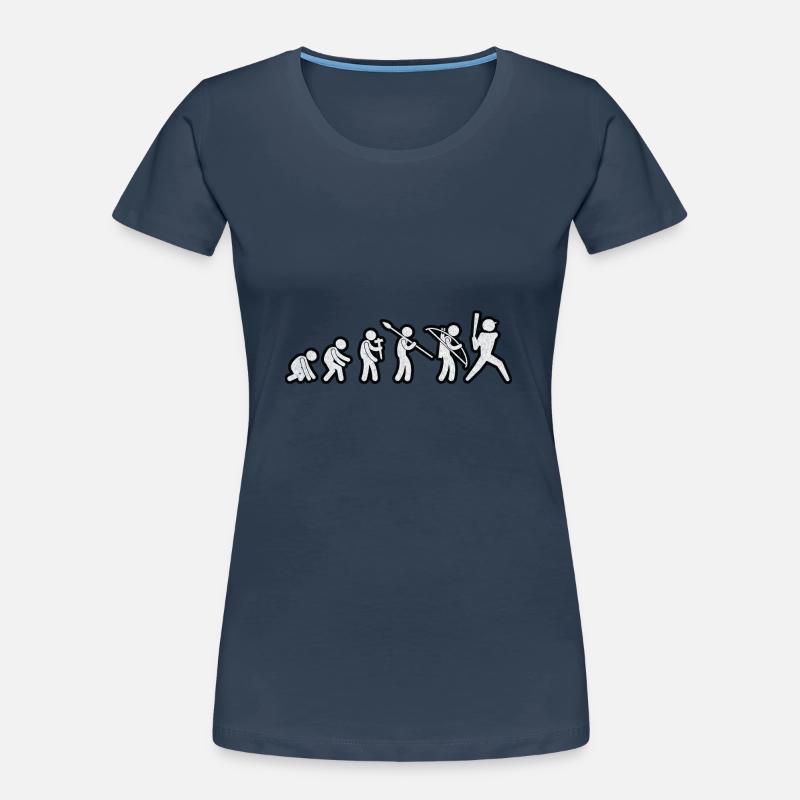 Evolution Baseballer White Grunge Frauen Premium Bio T-Shirt