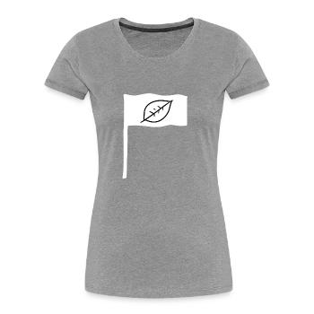 symbol flagge stange blatt natur - Frauen Premium Bio T-Shirt -  - Vorne - Mia (176cm)