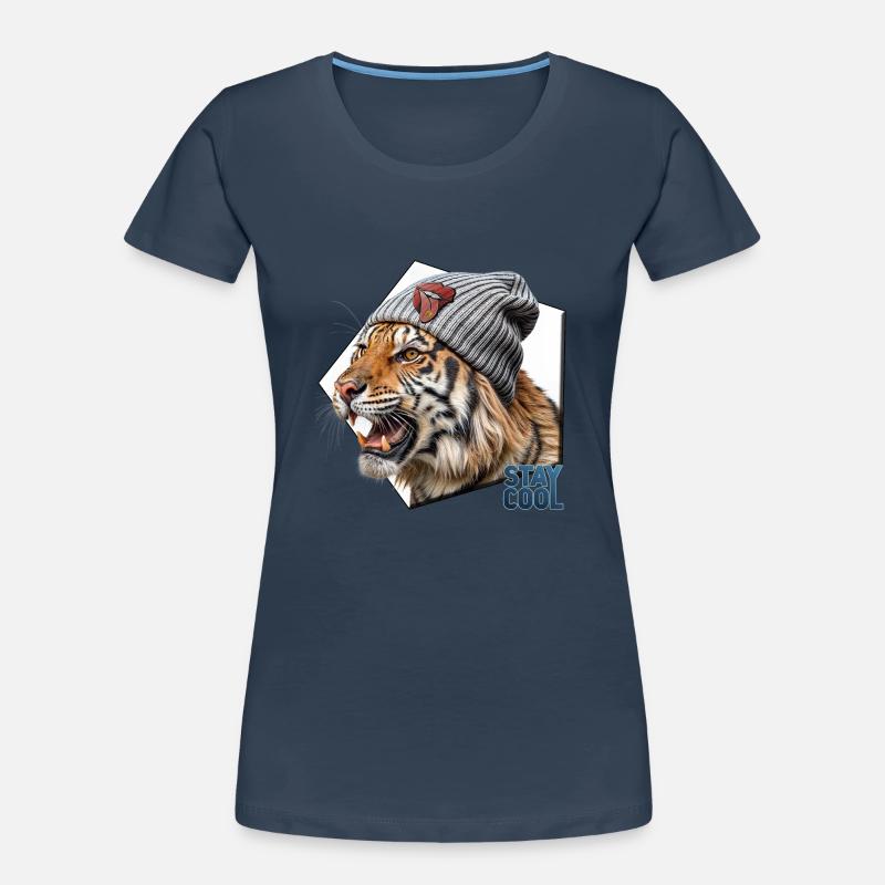 Rayures décontractées T-shirt bio Premium Femme