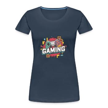 Jeux - Manettes - T-shirt bio Premium Femme -  - Devant - Mia (176cm)