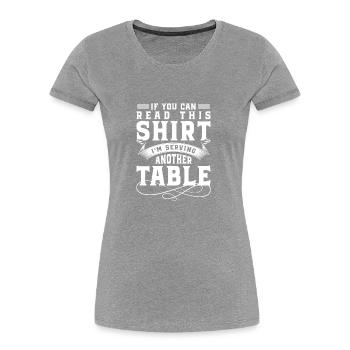 Kellnerin Bar Trinkgeld Schürze - Frauen Premium Bio T-Shirt -  - Vorne - Mia (176cm)