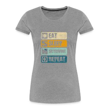Skydive Himmel Höhe Gleitschirmfliegen - Frauen Premium Bio T-Shirt -  - Vorne - Mia (176cm)