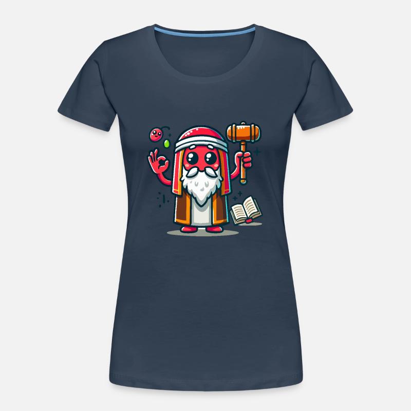 Roter Held mit einem Hammer Frauen Premium Bio T-Shirt