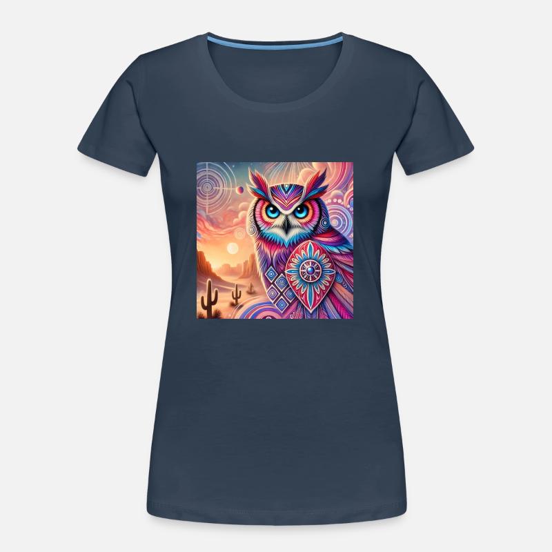 Krafttier Eule Frauen Premium Bio T-Shirt