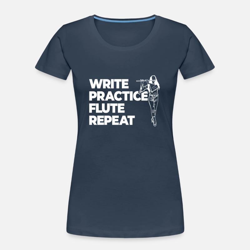 Practicing writing, repeating the flute Women's Premium Organic T-Shirt