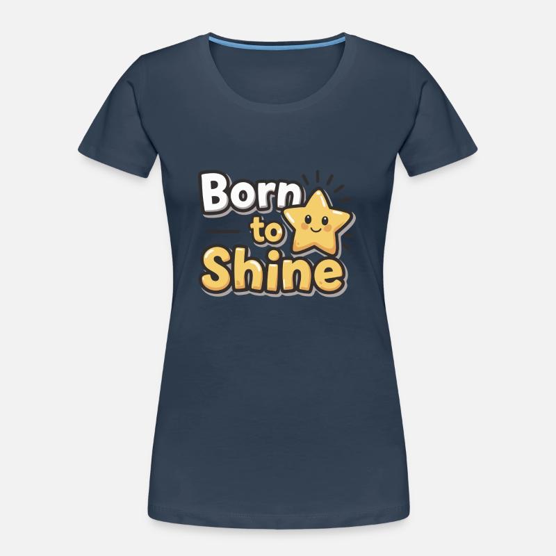 Né pour briller – Strahlender Stern T-shirt bio Premium Femme