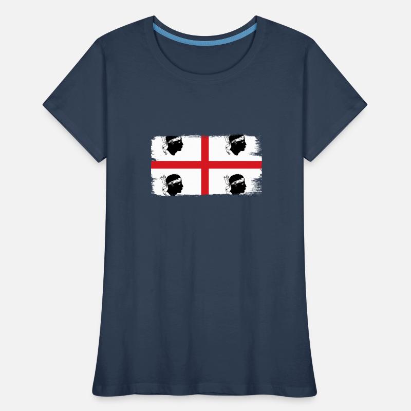 Drapeau de la Sardaigne Drapeau sarde Drapeau de la Sardaigne T-shirt bio Premium Femme