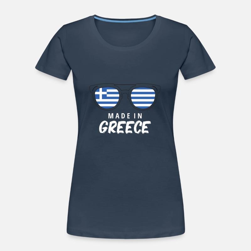Drapeau de la Grèce Hellas Athènes Drapeau grec T-shirt bio Premium Femme