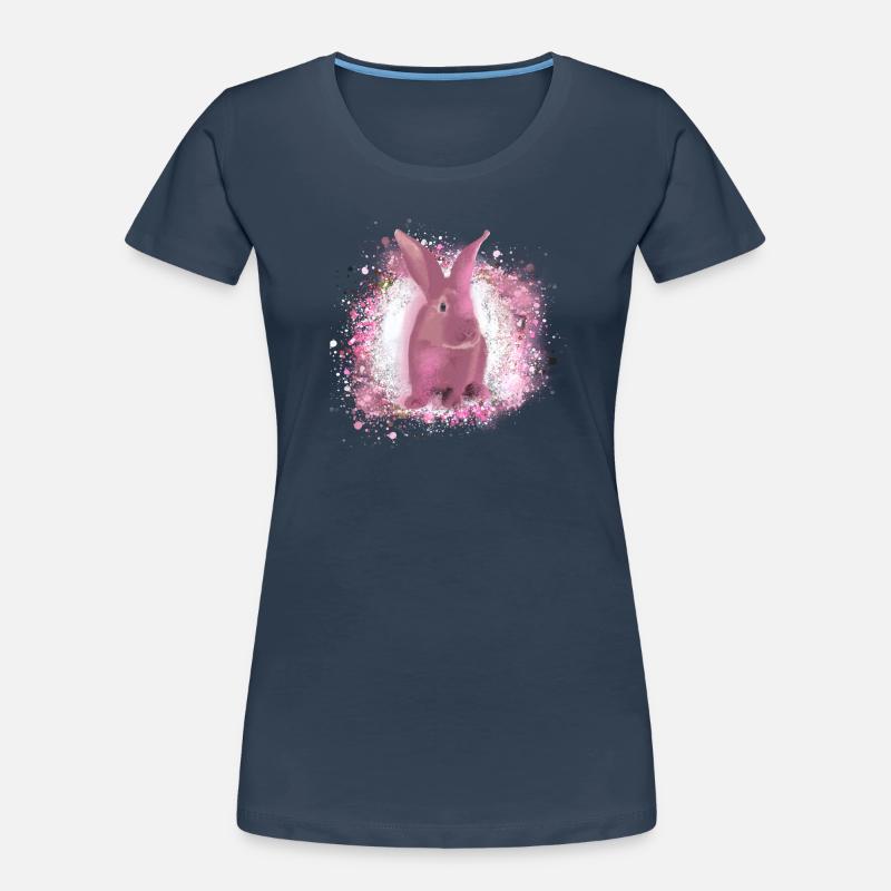 rabbit,graffiti,painting,pet,rabbit,pink Women's Premium Organic T-Shirt