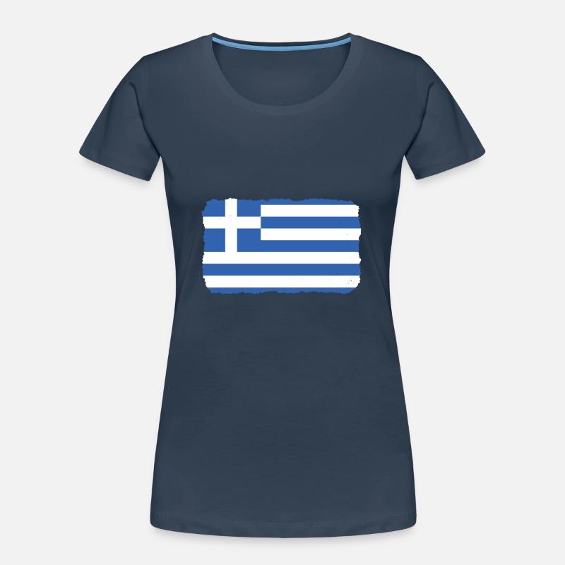Drapeau de la Grèce Hellas Athènes Drapeau de la Grèce T-shirt bio Premium Femme