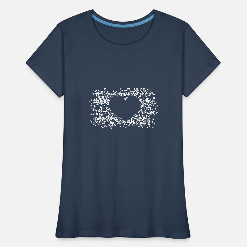 Points de modèle de cœur Forme d’amour T-shirt bio Premium Femme