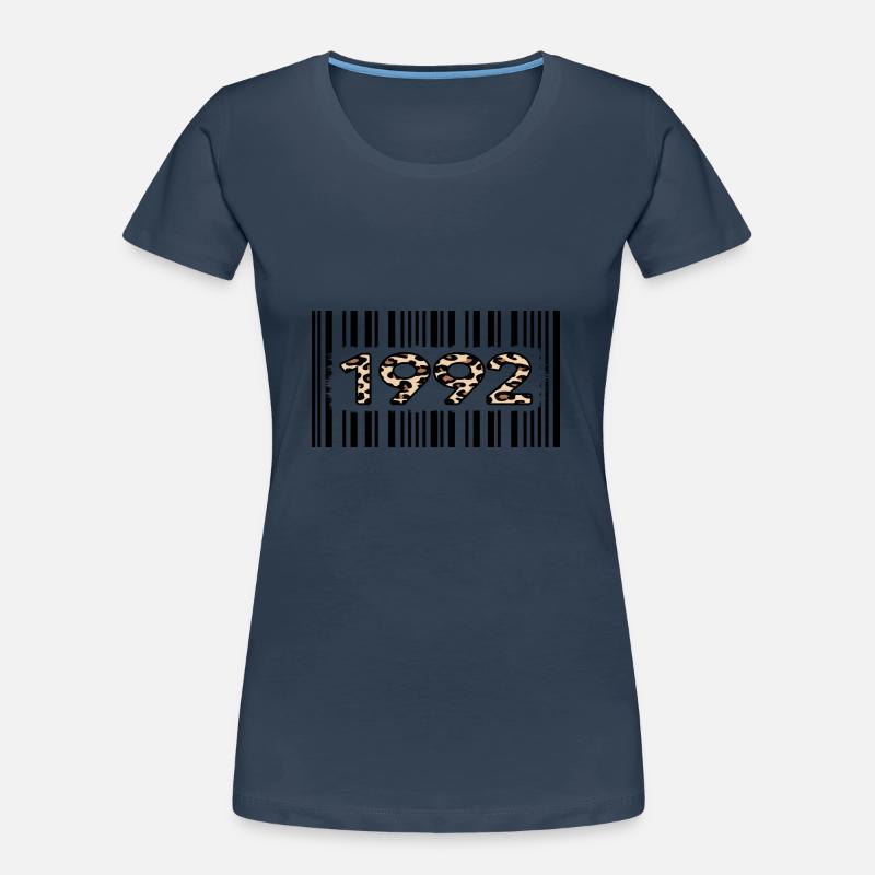 1992 anniversaire 30 ans code-barres léopard T-shirt bio Premium Femme