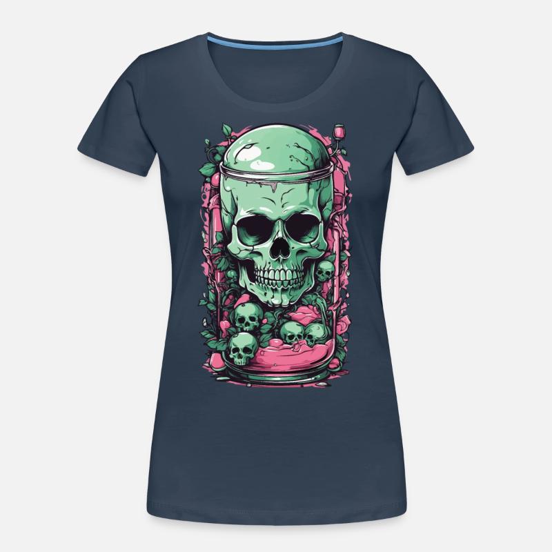 Goth Skull Candy Pastel Gothic Weirdcore Design Frauen Premium Bio T-Shirt