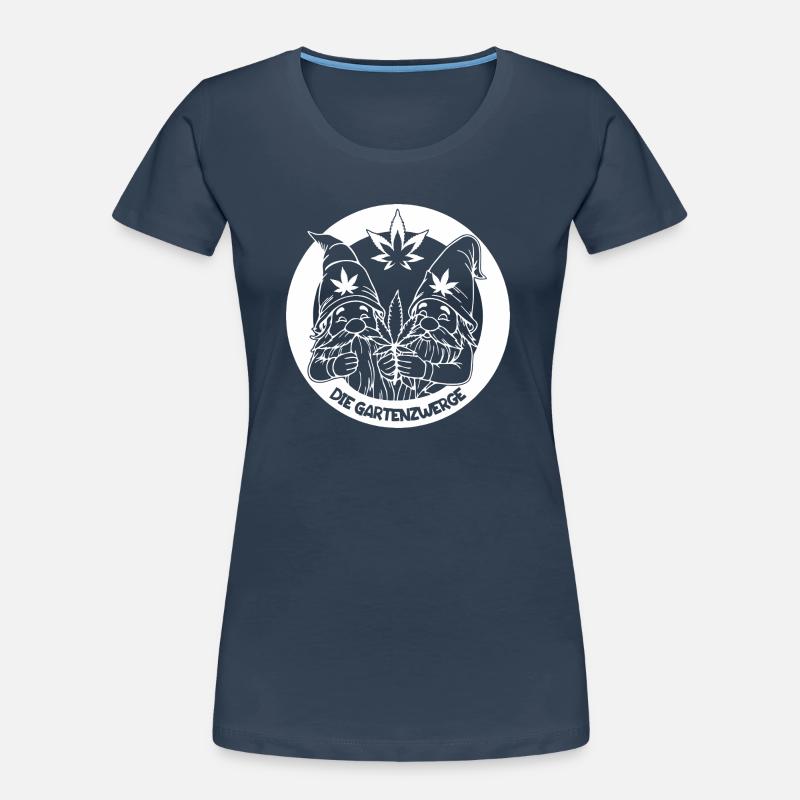 Kiffer Gartenzwerge mit Hanfblatt Frauen Premium Bio T-Shirt