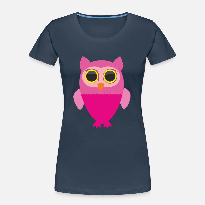 Rosa Eule Frauen Premium Bio T-Shirt