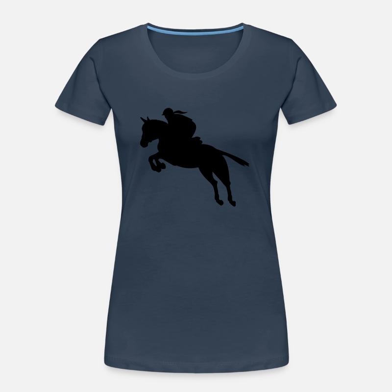 équestre de saut d'obstacles T-shirt bio Premium Femme