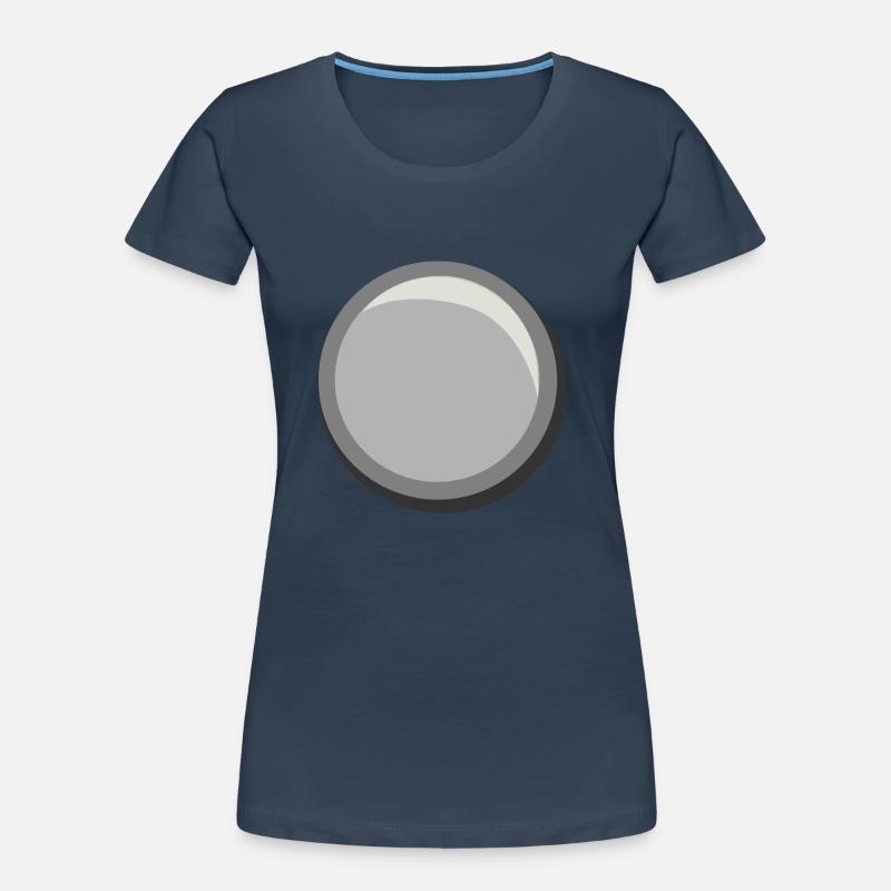 Silver Button Circle Sticker Template Women's Premium Organic T-Shirt