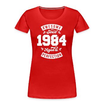 Vintage 1984 birthday - retro 1984 - Women's Premium Organic T-Shirt -  - Front - Mia (176cm)
