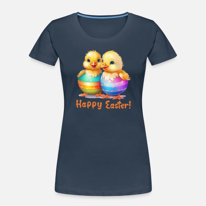 Happy Easter, Easter Egg, Chick, Easter, Funny, Cute Women's Premium Organic T-Shirt