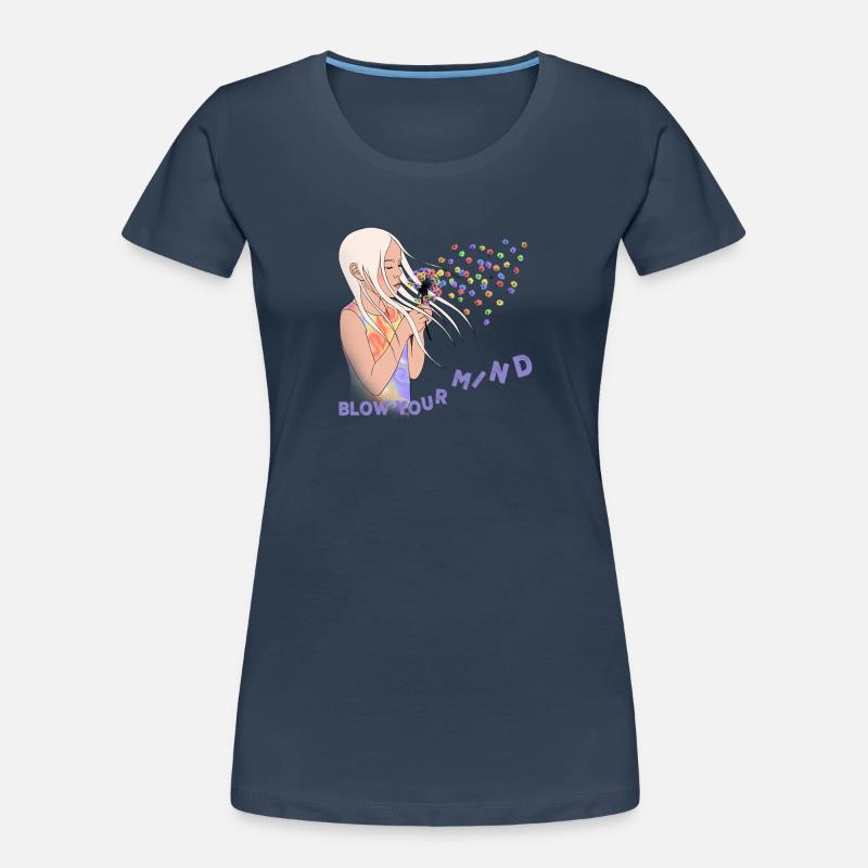 Mädchen mit Löwenzahn Frauen Premium Bio T-Shirt