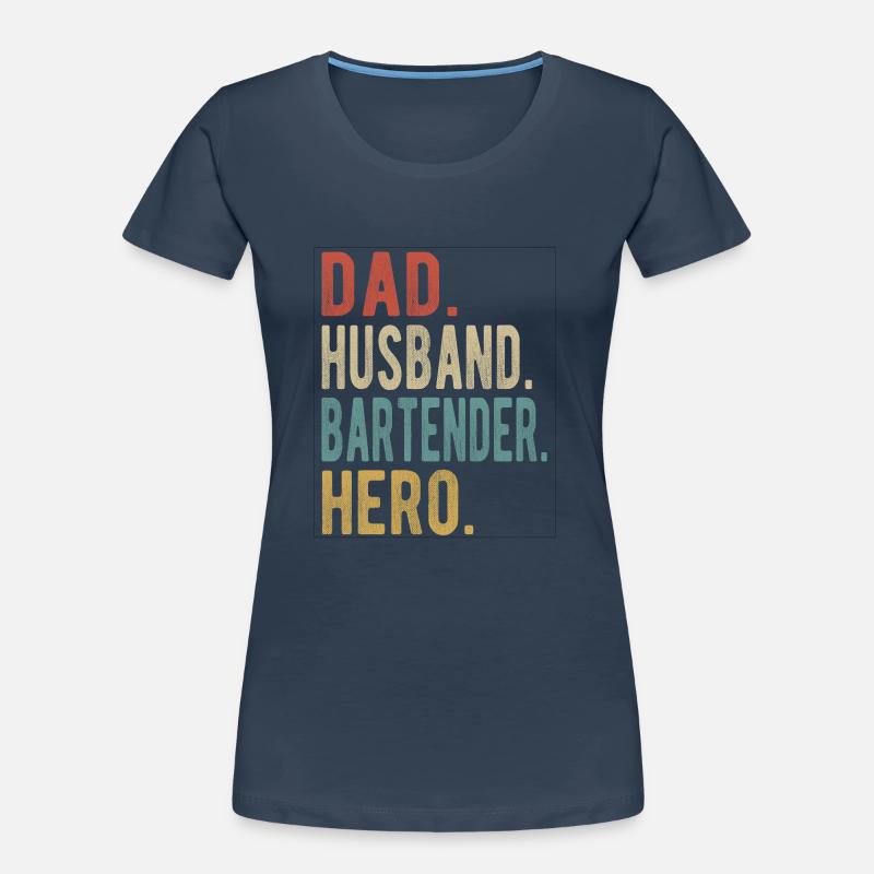 Barkeeper Papa Ehemann Held Frauen Premium Bio T-Shirt