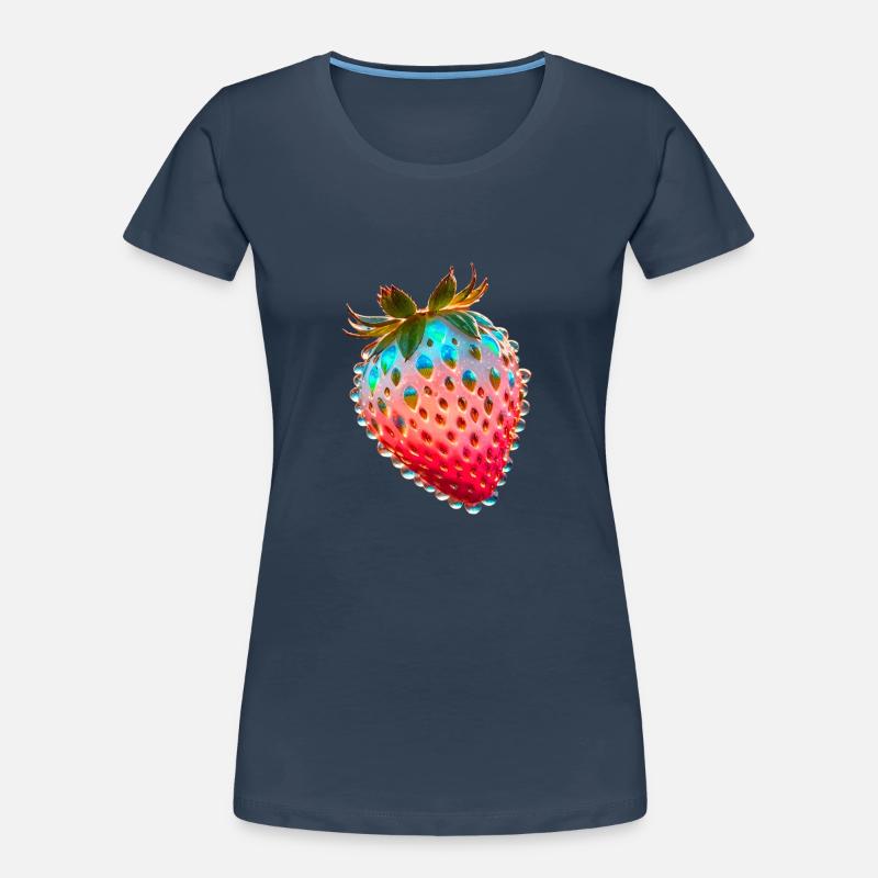 erdbeere,rote erdbeere,wassertropfen,glas Frauen Premium Bio T-Shirt
