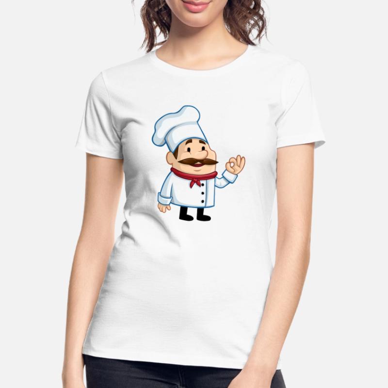chef chef baker baecker kitchen kitchen kitchen1 Women's Premium Organic T-Shirt