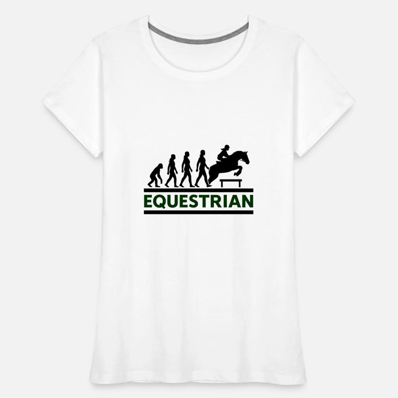 Cadeau cavalier Equestrian Evolution Cool T-shirt bio Premium Femme
